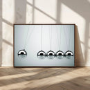 Newton's Cradle Wall Art Canvas Print, Framed Newton Cradle