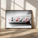 Framed Luck Poker Cards Canvas – Modern Triptych Wall Art,