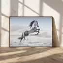 Prancing Horse Desert Large Wall Art Canvas Print – Majestic