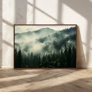 Captivating Misty Forest Wall Art Premium Canvas Print a