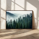 Captivating Misty Forest Wall Art Premium Canvas Print,