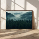 Captivating Misty Forest Wall Art Premium Canvas Print,