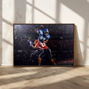 American Football Wall Art Canvas Print, Stadium Sport Wall