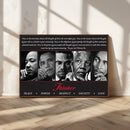 Thinker Quintet Canvas Wall Art – Martin, Obama, Malcolm X,