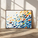 Abstract Fish Shoal Wall Art Canvas Print, Colorful Fish