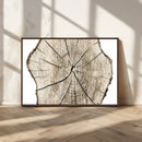 Abstract Wood Tree Ring Wall Art - Ready to Hang Minimalist