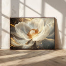 Gold Floral Wall Art Canvas Print, Framed Modern Flower Art by MyGreatCanvas | Canvas Wall Art Prints | Photo Prints & Wall Decor