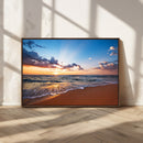 Golden Hour Beach Sunset Wall Art | Canvas Print | Ready to
