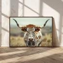 Texas Cow Longhorn Wall Art Canvas Print for Farm House Wall by MyGreatCanvas | Canvas Wall Art Prints | Photo Prints & Wall Decor