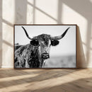 Texas Highland Cow Longhorn Canvas Print - Rustic Farmhouse by MyGreatCanvas | Canvas Wall Art Prints | Photo Prints & Wall Decor
