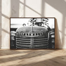 Vintage Farmall Tractor Wall Art Canvas Print, Rustic