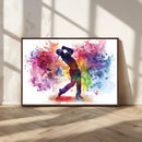 Colorful Golfer Swing Wall Art Canvas Print - Ready to Hang, by MyGreatCanvas | Canvas Wall Art Prints | Photo Prints & Wall Decor