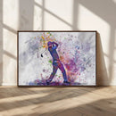 Watercolor Golf Swing Wall Art Canvas Print | Vibrant