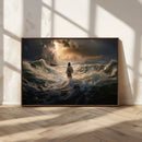 Jesus Walking on Water Wall Art Canvas Print - Religious
