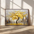 Golden Tree Canvas Print | Abstract Wall Art for Modern