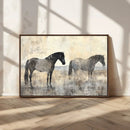 Vintage Horses Wall Art Canvas Print