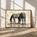 Chinese Style Abstract Black Horses Wall Art Canvas Print - by MyGreatCanvas | Canvas Wall Art Prints | Photo Prints & Wall Decor
