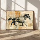 Chines Style Running Horse Western Wall Art | Farmhouse Wall