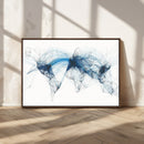 Flight Route Map Wall Art Canvas Print, Abstract Air Traffic