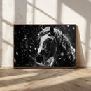 Winter Horse Wall Art | Black and White Horse Print | Ready by MyGreatCanvas | Canvas Wall Art Prints | Photo Prints & Wall Decor