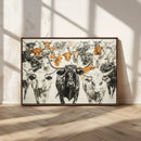 Texas Longhorn Wall Art Canvas Print – Herd Abstract Cow by MyGreatCanvas | Canvas Wall Art Prints | Photo Prints & Wall Decor