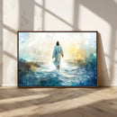 Watercolor Jesus Walking on Water Canvas Print, Christian by MyGreatCanvas | Canvas Wall Art Prints | Photo Prints & Wall Decor
