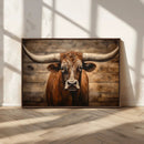 Longhorn Bull Wall Art | Canvas Print | Ready to Hang | by MyGreatCanvas | Canvas Wall Art Prints | Photo Prints & Wall Decor