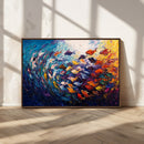 Vibrant Abstract Fish Swarm Art – Colorful Fish Inspired