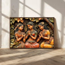 Indian Woman Statue Wall Art Canvas Print