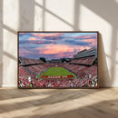 Carter-Finley Stadium Art Sunset Game Triple Canvas Wall Art