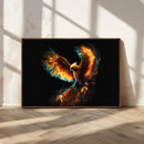 Fiery Phoenix Canvas Print | Ready to Hang Wall Art | Bold