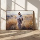 Jesus the Good Shepherd Wall Art Canvas Print - Lost Lamb