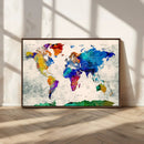 World Map Canvas Print – Framed Travel Map Wall Art for by MyGreatCanvas | Canvas Wall Art Prints | Photo Prints & Wall Decor