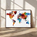 Colorful World Map Canvas Wall Art Print, Contemporary by MyGreatCanvas | Canvas Wall Art Prints | Photo Prints & Wall Decor