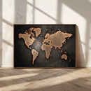 World Map Canvas Print – Framed Travel Map Wall Art for