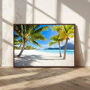 Blue Beach and Sea Wall Art Canvas Print by MyGreatCanvas | Canvas Wall Art Prints | Photo Prints & Wall Decor