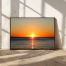 Golden Horizon Sunset Over Ocean Wall Art Canvas Print – by MyGreatCanvas | Canvas Wall Art Prints | Photo Prints & Wall Decor