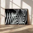 Zebra Wall Art – Zebra Close Up Wall Art – Framed Black by MyGreatCanvas | Canvas Wall Art Prints | Photo Prints & Wall Decor