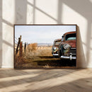 Old Rustic Classic Car Wall Art Canvas Print