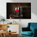 Red Wine and Bottle Canvas Print