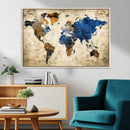 World Map Canvas Print – Detailed Map of the World Wall Art by MyGreatCanvas | Canvas Wall Art Prints | Photo Prints & Wall Decor
