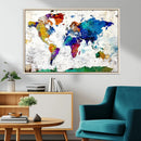 World Map Canvas Print – Detailed Map of the World Wall Art by MyGreatCanvas | Canvas Wall Art Prints | Photo Prints & Wall Decor