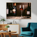 Red Wine and Bottle Canvas Print by MyGreatCanvas | Canvas Wall Art Prints | Photo Prints & Wall Decor