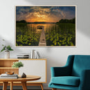 Lake and Flower Wall Art Canvas Print