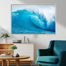 Big Ocean Surfing Wave Wall Art Canvas Print