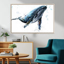 Watercolor Whale Wall Art Canvas Print by MyGreatCanvas | Canvas Wall Art Prints | Photo Prints & Wall Decor