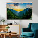 Green Forest Wall Art Canvas Print