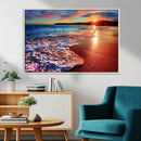 Colorful Coastal Sunset on the Beach Canvas Print, Ocean
