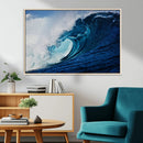 Ocean Wave at Sunset Canvas Art, Large Wall Print of Vibrant
