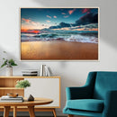 Sunset on Beach Wall Art Ocean Beach Canvas Print by MyGreatCanvas | Canvas Wall Art Prints | Photo Prints & Wall Decor